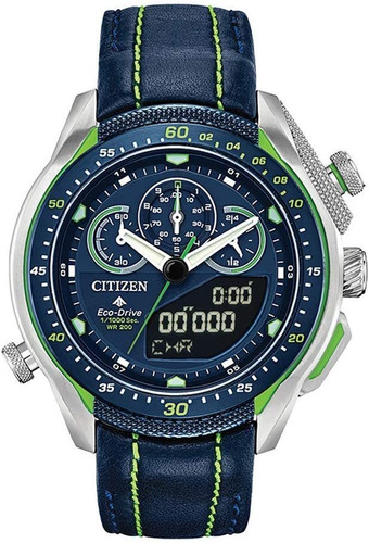 Reloj Citizen 61285 Jw0138-08l Hombre Eco-drive Promaster Ss Color del fondo Azul 61285