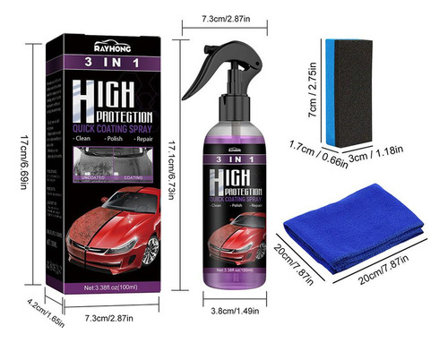 Fweaad Spray De Pintura Rápida Para Automóviles 3 En 1 De