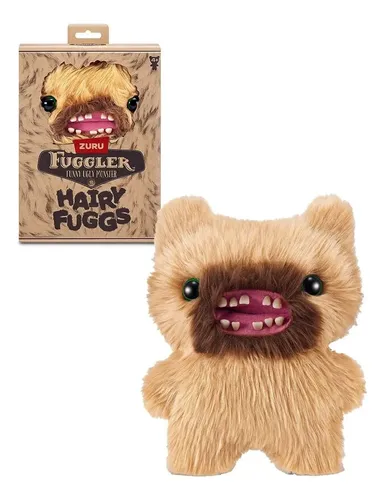 Fuggler Hairy Fuggs Serie 1 da 23 cm di ZURU, peluche Funny Ugly Monster, 2PK(Oogah Boogah - Hairy Tongue and Reeko - Mohawk - Black