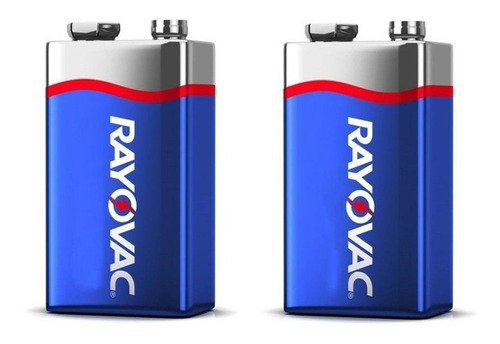 Imagem 2 de 2 de Pilha Rayovac Alcalina 9V Retangular - 2 Kit