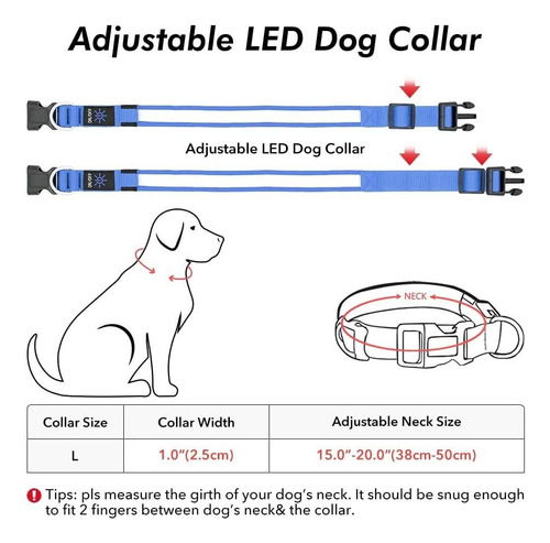 Illumifun Collar Led Para Perro Collar De Perro Recargable