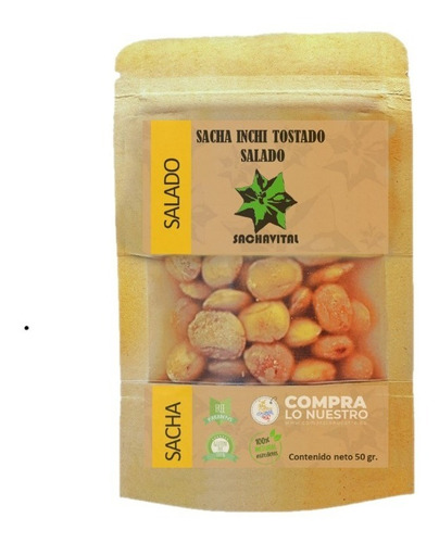 Sacha Inchi Tostado Con Sal 50gr. - Unidad a $6500