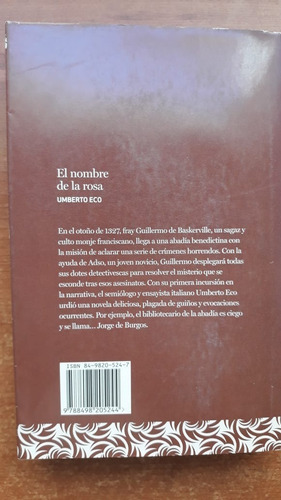 El Nombre De La Rosa Umberto Eco Clarín (Usado)