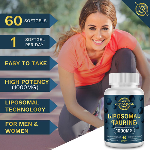 Suplemento De Taurina Liposomal De 1000 Mg Para El Corazón,