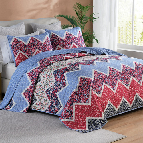 Juego De Colchas De Patchwork, 3 Unidades, Coverlet-queen