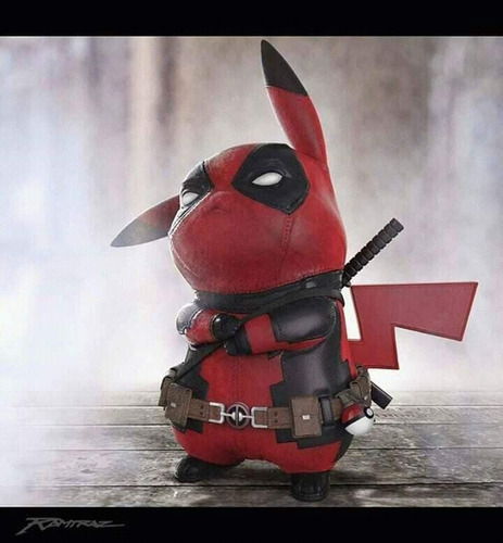  Archivo Stl Impresión 3d - Deadpool Pikachu