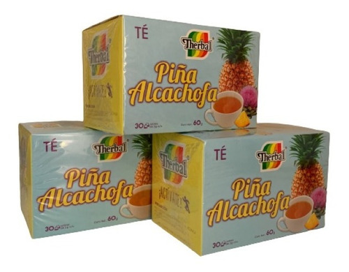 Té Piña Alcachofa Therbal 30 Sobres (3 Pzs) Envio Full