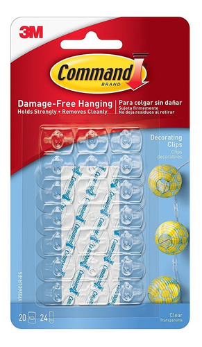 Comando Clips Decorativo Transparente 17 Clr-3pk.1