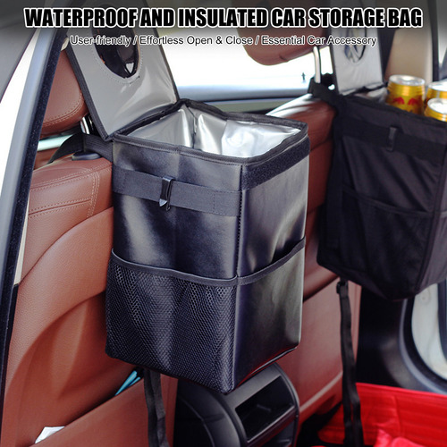 Bolsa De Basura Para Coche, Tapa De Basurero Colgante Y Bols