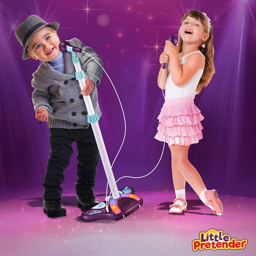 Máquina De Karaoke Para Niños Con 2 Micrófonos Y Soporte Aju