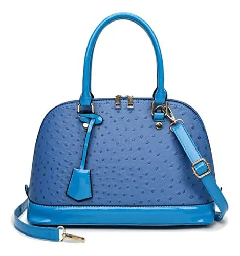 Cartera Con Asa Superior De Charol Bolsos Con Textura De Ave