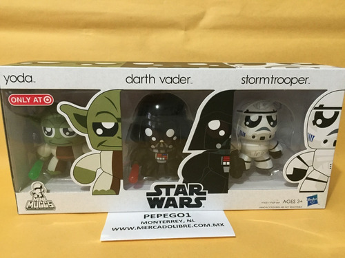 Star Wars Darth Vader Yoda Stormtrooper Mighty Muggs 15cm (Usado)