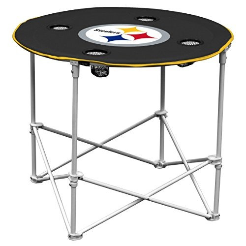 Mesa Redonda Plegable Nfl Con 4 Portavasos Y Bolsa De Transp