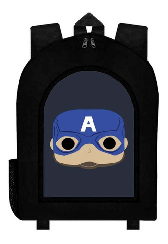 Mochila Capitan America Adulto / Escolar / Unisex N8