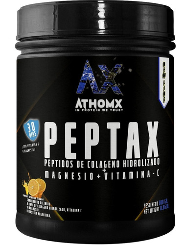 Colágeno Hidrolizado + Vitamina C + Magnesio. Athomx Peptax 