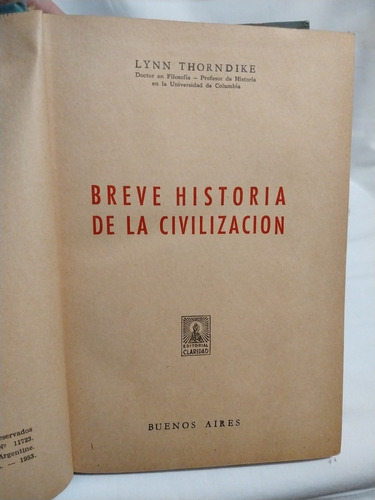 Libro: Breve Historia De La Civilización