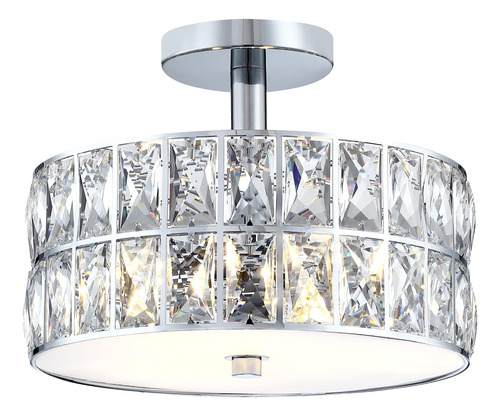 Doraimi Lighting Lampara Techo Colgante Cristal K9 2 Luz 10 