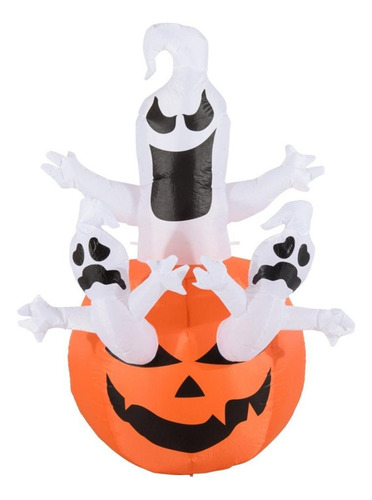 Calabaza Fantasma Inflable Para Halloween En Led Blow Up