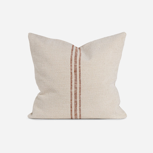 Funda De Cojín Ambiente Algodón Olya 50x50 Cm Crudo-naranjo