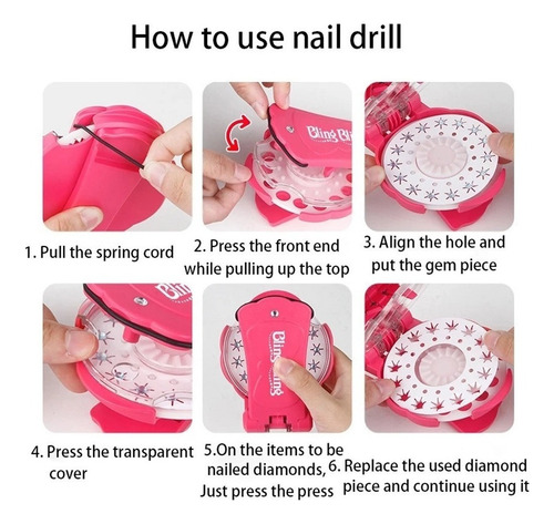 Engraçado Diy Diamond Crystal Sticker Bling Hair Deco Tool T