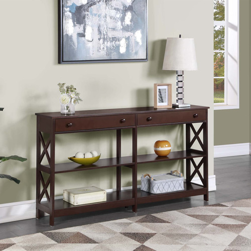 Convenience Concepts Oxford Mesa Consola De 2 Cajones Con