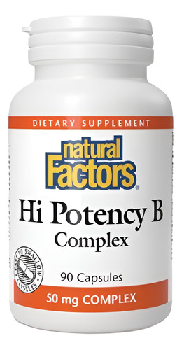 Complejo B De Alta Potencia 50 Mg Natural Factors Sin Sabor
