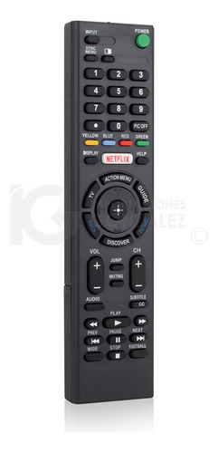 Control Remoto Compatible Con Sony Rmt-tx100u Smart Botón De Acceso Rápido Netflix Incluye 4 Pilas AAA Divitech®