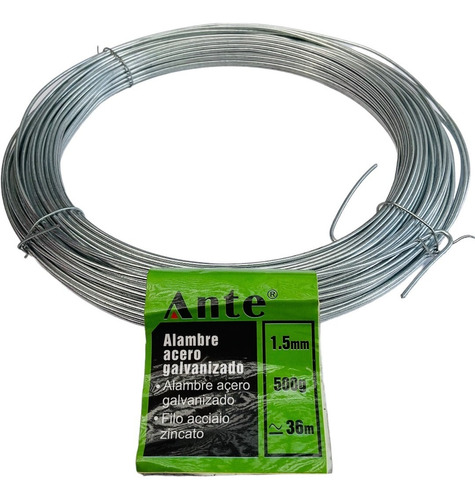 Alambre Acero Galvanizado Pvc 36m 1,5mm