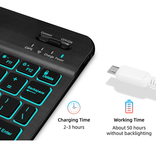Funda Con Teclado Y Ratón: Transforma La Tableta En Una Comp