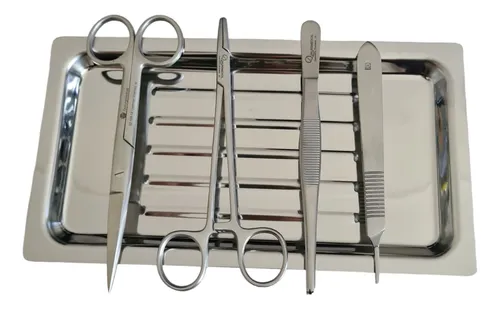 comprar Kit Sutura De 6 Piezas Instrumental Quirúrgico De Acero Inox