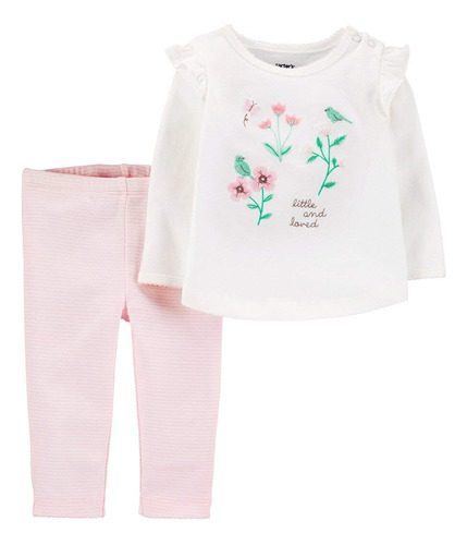 Carters Juego De 4 Piezas Floral Take-me-home (9 Meses) Ros.