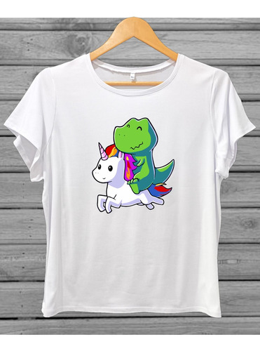Blusa Playera Dinosaurio Unicornio Mujer Tallas Extras