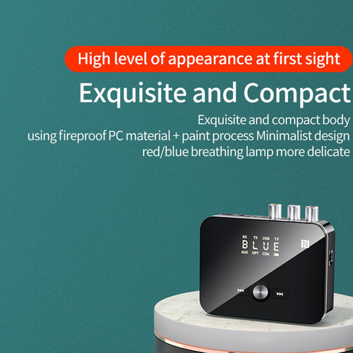 Receptor Transmisor Bluetooth 5,0 Con Control Remoto 2 En 1