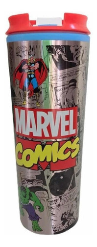 Vaso Termo Mug Metálico Marvel Comic