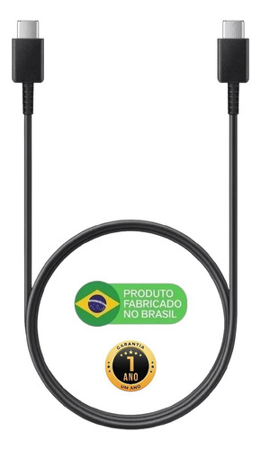 Plus Do Brasil Cabo Turbo PD 60W Duplo Usb-c Para Samsung Galaxy S24 Ultra S23 Fe S22 Plus S21 S20 Chromebook 4 Galaxy Book S Super Rápido Fabricado No Brasil