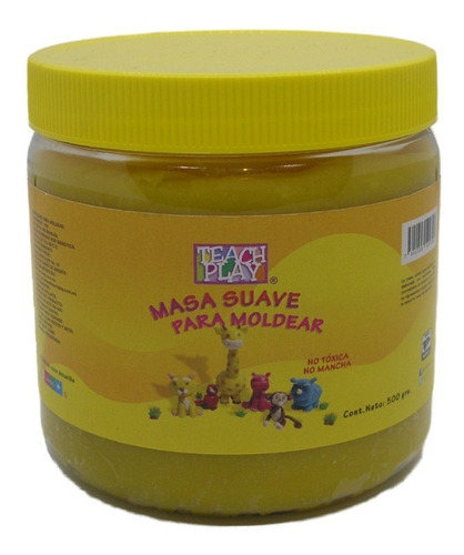 Masa Para Moldear Teach Play Color Amarillo 500 Gramos