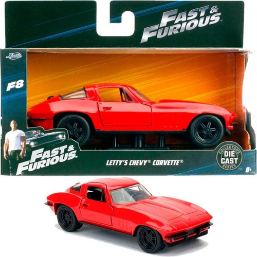 Chevy Corvette Letty Rapido Y Furioso Jada 1:32 Color Rojo
