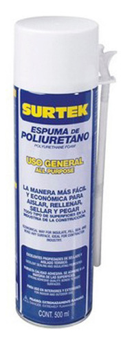 Espuma Poliuretano 500ml Surtek 113521