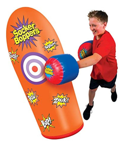 Socker Boppers Power Bag Pie Saco De Boxeo Inflable Para Niñ