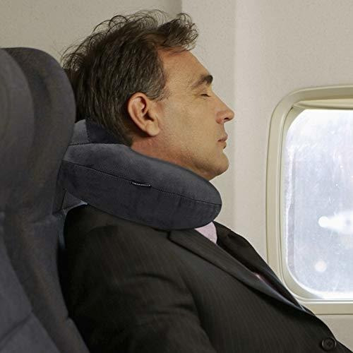 Almohada Inflable De Viaje Urophylla, 100% De Terciopelo Sua