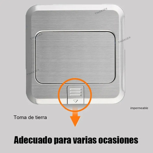 Enchufe Escritorio Placa Contactos Con 3 Tomas 16 A Piso Pop
