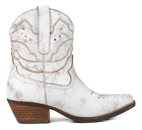 Botin Dama Efe Vaquero Blanco Craquelado 338502