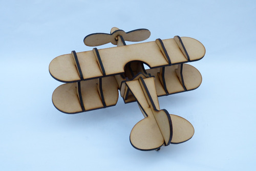 Imagen 4 de 6 de Avion De Madera Antiguo Grande De Fibrofacil Souvenir