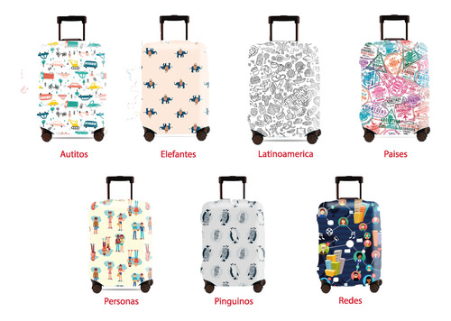 Funda Para Valija Grande Premium + Bolsa P/lavado. Estampada