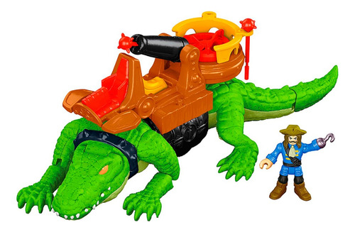Fisher Price Imaginext Walking Croc & Pirate Hook Cocodrilo