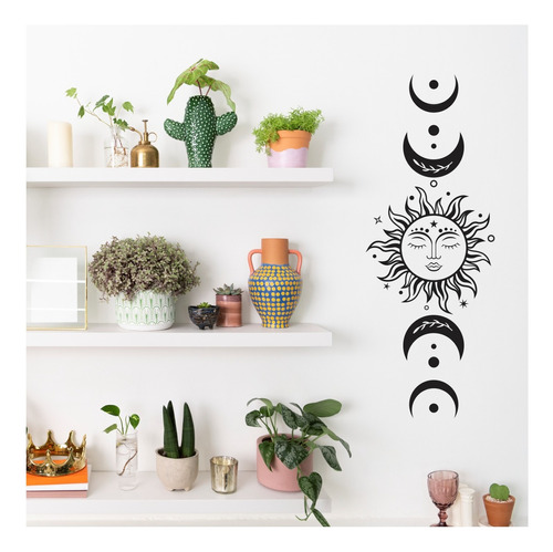 Vinilos Decorativos Geométrico Tribal Boho Luna Atrapasueños