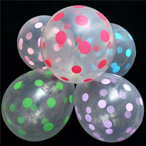 Globos Transparentes Con Lunares !!  50 Unid. X $ 280