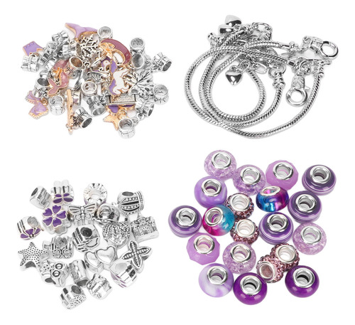 Kit De Pulsera Violeta Para Hacer Un Exquisito Colgante Bási
