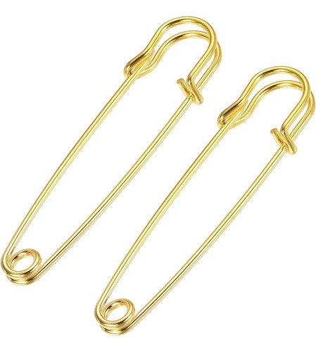 Gancho Grande Alfiler De Seguridad Dorado Falda 7,5cm X50und