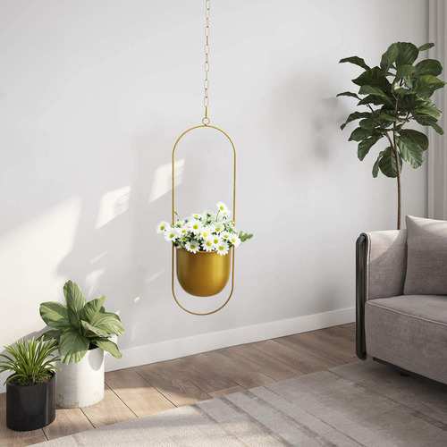 Macetero Colgante De Hierro Forjado Para Interiores, Decorac